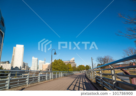 橫濱港未來的早晨視圖 橫濱港未來的早晨視圖 101786900