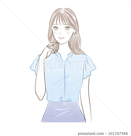 Illustration of a refreshing young woman Illustration of a refreshing young woman 101787366