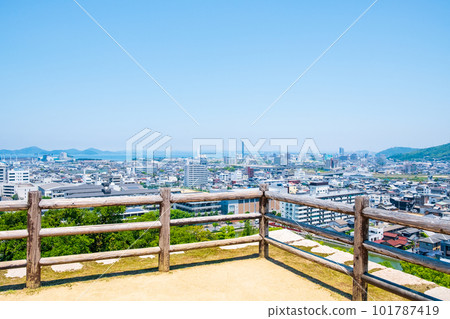 View from Marugame Castle Sannomaru Higashi Yaguradai Ruins 101787419