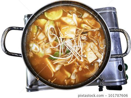 Tofu hotpot on a transparent background Tofu hotpot on a transparent background 101787606