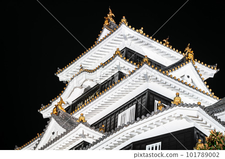 令和大修後的岡山城紅葉燈飾 101789002