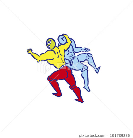 Lariat professional wrestling professional wrestler person illustration 101789286