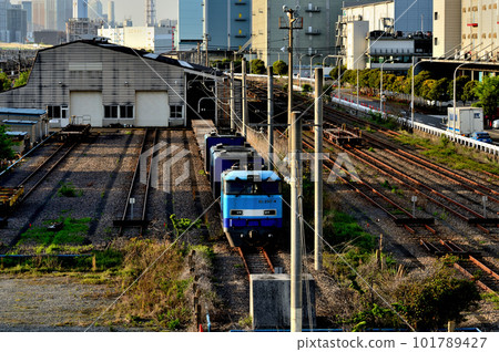 Scenery of JR East Oi Tokyo Freight Terminal Station Scenery of JR East Oi Tokyo Freight Terminal Station 101789427