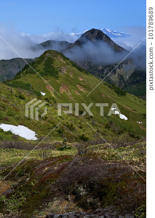 Mt. Kasadake with clouds 4 Mt. Kasadake with clouds 4 101789689