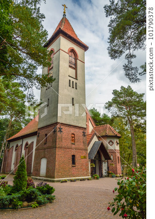 Orthodox Church of St. Seraphim of Sarov, former Lutheran Church of Raushen. Svetlogorsk. Kaliningrad region. Russia Orthodox Church of St. Seraphim of Sarov, former Lutheran Church of Raushen. Svetlogorsk. Kaliningrad region. Russia 101790378