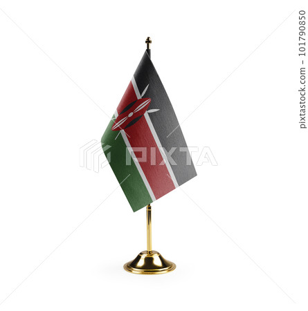 Small national flag of the Kenya on a white background Small national flag of the Kenya on a white background 101790850