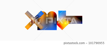 Minimal geometric abstract background. Primitive shapes composition backdrop. Trendy techno business template for wallpaper, banner, background or landing Minimal geometric abstract background. Primitive shapes composition backdrop. Trendy techno business template for wallpaper, banner, background or landing 101790955