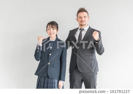 English conversation, English teacher, teacher and female high school student, junior high school student English conversation, English teacher, teacher and female high school student, junior high school student 101791227