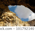 blue sky seen from rocks 101792140