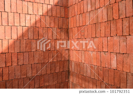brown brick wall textured, construction industry brown brick wall textured, construction industry 101792351
