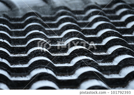 wet roof of house resident, construction industry 101792393