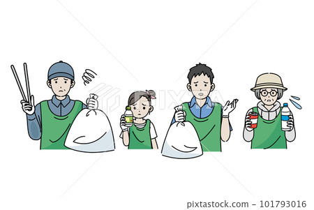 Volunteer activities Illustrations that trouble people picking up trash Volunteer activities Illustrations that trouble people picking up trash 101793016