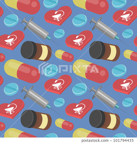 color pattern with medical elements in 3d style 101794435