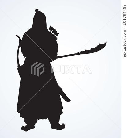 Vector drawing of Chinese warrior - Stock Illustration [101794485] - PIXTA