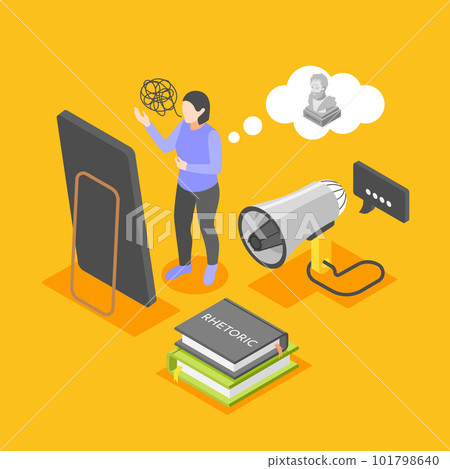 Isometric Rhetoric Background 101798640