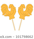 orange icon vector lollipop cockerel on a stick 101798662