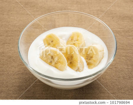 Banana yogurt 101798694