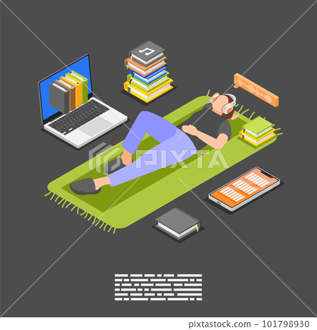 Audio Books Relax Background 101798930