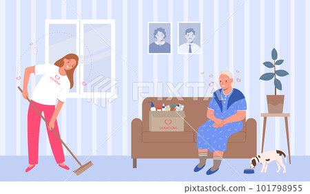 Volunteering Flat Concept 101798955