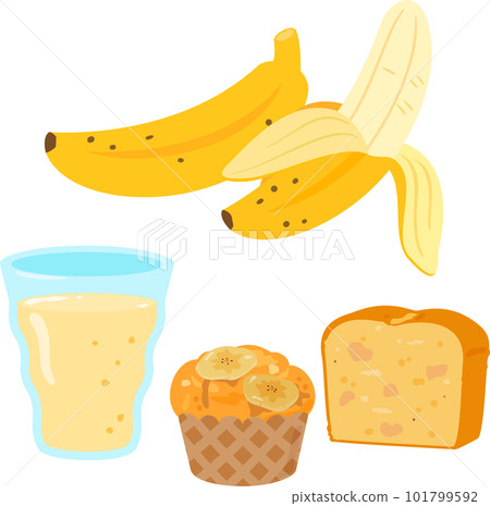Baked sweets and juice using bananas Baked sweets and juice using bananas 101799592