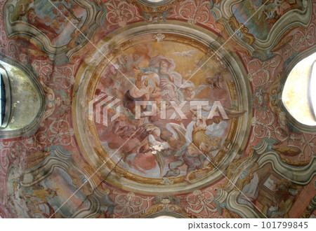 God the Father, detail of the church fresco 101799845
