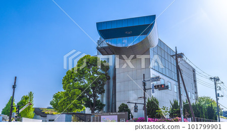 Tokyo cityscape in Japan Summer day. Overlooking the Tokyo Institute of Technology Ookayama Campus in front of Ookayama Station 101799901