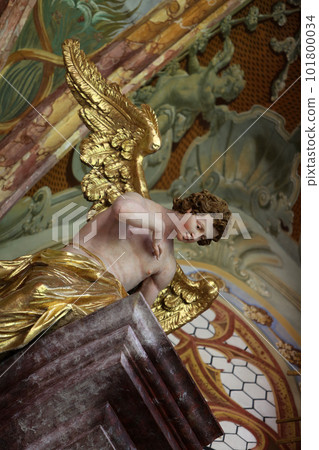 Angel, altar in parish Church of the Immaculate Conception of the Virgin Mary in Lepoglava, Croatia 101800034