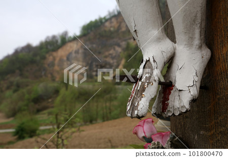 Roadside Crucifix in Zagorje region, Croatia Roadside Crucifix in Zagorje region, Croatia 101800470