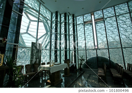 Chapel in memorial house of Mother Teresa in Skopje, Macedonia 101800496