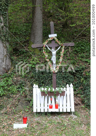 Roadside Crucifix in Zagorje region, Croatia 101800499