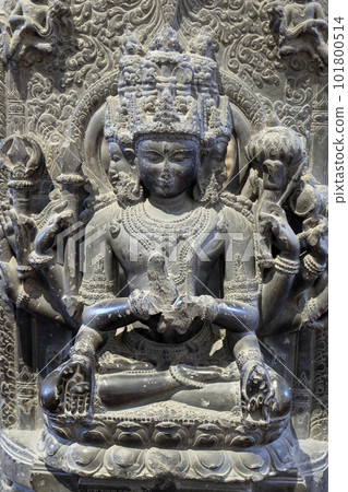 Sadasiva, from 12th century found in Basalt, Bangarh, Dinajpur now exposed in the Indian Museum in Kolkata, West Bengal, India Sadasiva, from 12th century found in Basalt, Bangarh, Dinajpur now exposed in the Indian Museum in Kolkata, West Bengal, India 101800514