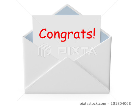 White Envelope and Congrats Message White Envelope and Congrats Message 101804068