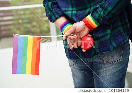 LGBT flag, rainbow color love symbol, pride month in June, vector illustration. LGBT flag, rainbow color love symbol, pride month in June, vector illustration. 101804139