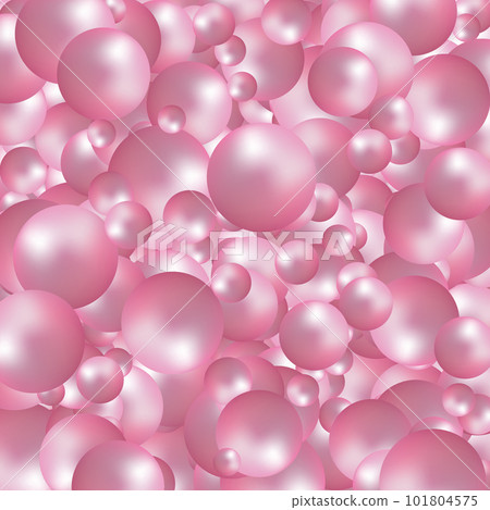 Background with render 3d pink balls. Round Sphere of geometric objects, pearl made of metal and plastic. vector illustration. eps 10 Background with render 3d pink balls. Round Sphere of geometric objects, pearl made of metal and plastic. vector illustration. eps 10 101804575