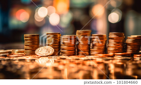 Business image of stacked gold coins "AI generated image" Business image of stacked gold coins "AI generated image" 101804660