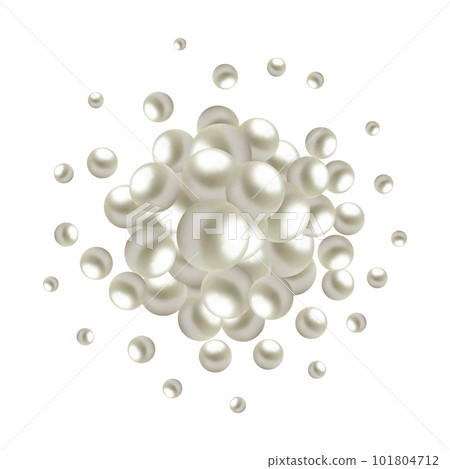 Pearl. Falling Gems Abstract Background. Shiny Design. Vector illustration. Collection. Luxury Beautiful Shining Jewellery Background with Pearls. eps 10 101804712