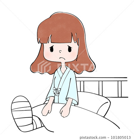 住院斷腿的女人插圖 101805013
