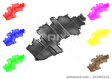 Rheingau-Taunus district (Federal Republic of Germany, rural district Darmstadt region, State of Hessen, Hesse, Hessia) map vector illustration, scribble sketch Rheingau Taunus Kreis map Rheingau-Taunus district (Federal Republic of Germany, rural district Darmstadt region, State of Hessen, Hesse, Hessia) map vector illustration, scribble sketch Rheingau Taunus Kreis map 101805225