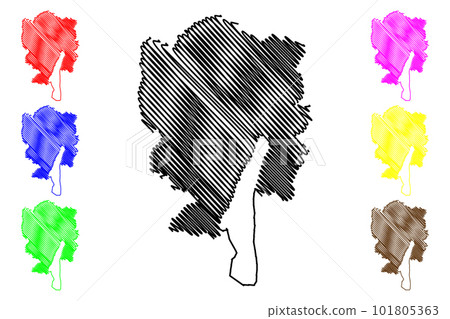 Starnberg district (Federal Republic of Germany, rural district Upper Bavaria, Free State of Bavaria) map vector illustration, scribble sketch Starnberg map Starnberg district (Federal Republic of Germany, rural district Upper Bavaria, Free State of Bavaria) map vector illustration, scribble sketch Starnberg map 101805363