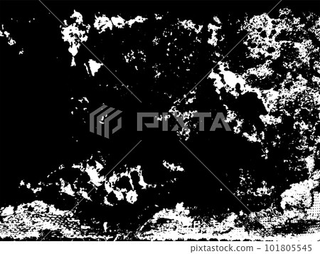Rusty grunge texture. Aggressive damaged surface. Black white background. 101805545