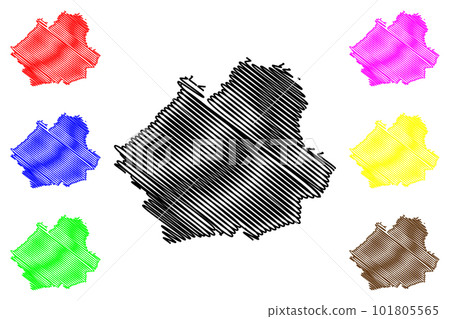 Wunsiedel district (Federal Republic of Germany, rural district Upper Franconia, Free State of Bavaria) map vector illustration, scribble sketch Wunsiedel map Wunsiedel district (Federal Republic of Germany, rural district Upper Franconia, Free State of Bavaria) map vector illustration, scribble sketch Wunsiedel map 101805565