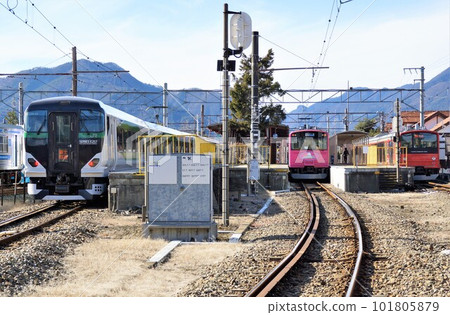 Scenery of Mt.Fuji Electric Railway (Fujikyuko Line) Kawaguchiko Station 101805879