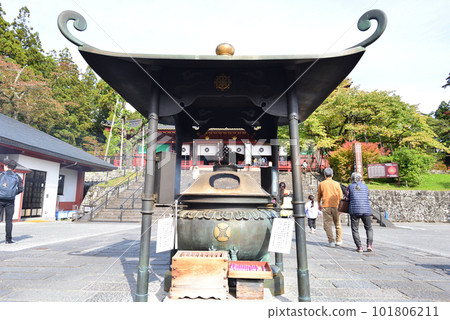Large incense burner at Nikkosan Rinnoji Temple 101806211