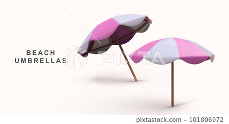 3d realistic banner in style with two umbrellas. Vector illustration. 3d realistic banner in style with two umbrellas. Vector illustration. 101806972
