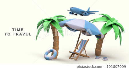 3d concept time to travel. Vector illustration. 101807009