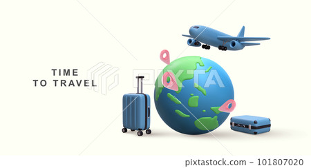 3d realistic tourism and travel concept,eath and location pin with airplane flying. Vector illustration. 3d realistic tourism and travel concept,eath and location pin with airplane flying. Vector illustration. 101807020