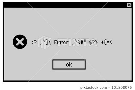Illustration of error message window dialog box bug computer 101808076