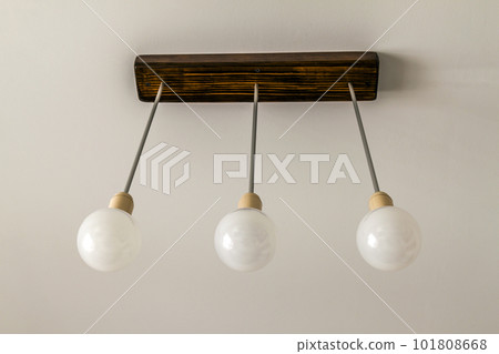 LED white bulbs hanging from the ceiling. Illumination technology. LED white bulbs hanging from the ceiling. Illumination technology. 101808668