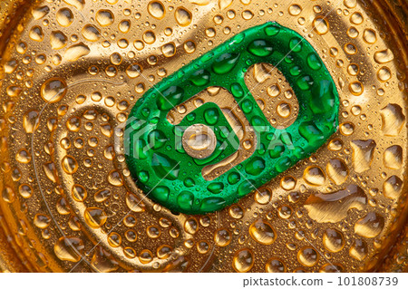 Can of beer top view, close up. 101808739