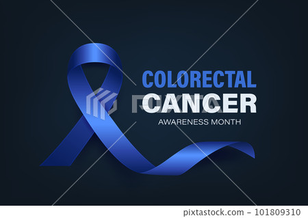 Colorectal Cancer Banner, Card, Placard with Vector 3d Realistic Dark Blue Ribbon on Dark Blue Background. Colon Cancer Awareness Month Symbol Closeup. World Colorectal, Colon Cancer Day Concept Colorectal Cancer Banner, Card, Placard with Vector 3d Realistic Dark Blue Ribbon on Dark Blue Background. Colon Cancer Awareness Month Symbol Closeup. World Colorectal, Colon Cancer Day Concept 101809310